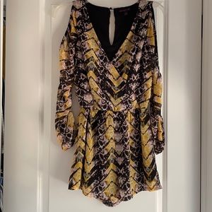 Material girl long sleeve/ shorts romper